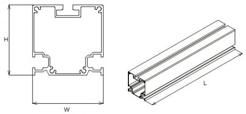 縦桟60角　L-3432　カット対応品